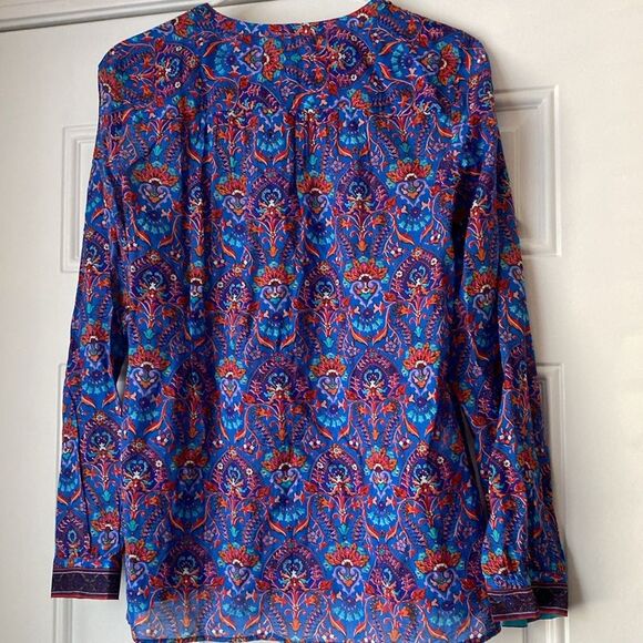 NWT New Loft Blue Floral Softened Shirt Size XS - Picture 11 of 12